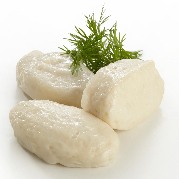 Produkt nærbilde: 3 stk hvite fiskeboller (av MSC-merket fisk).