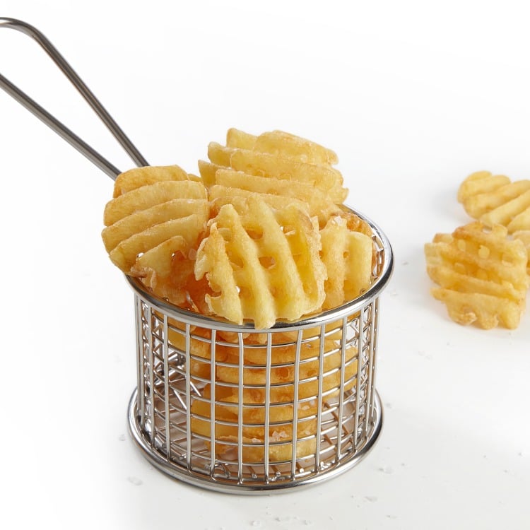 Produktbilde: Criss Cross poteter i trådkurv.